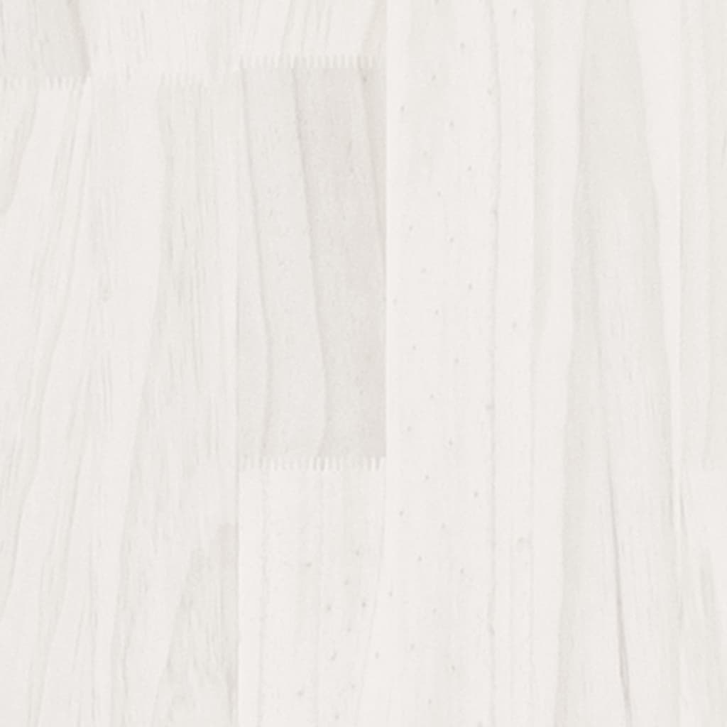 Šoninė spintelė, balta, 60x36x64cm, pušies medienos masyvas