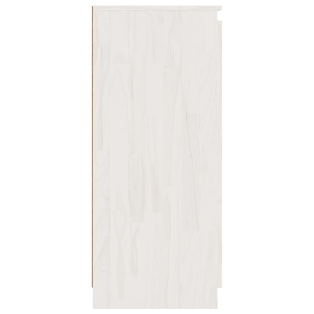 Šoninė spintelė, balta, 60x36x84cm, pušies medienos masyvas