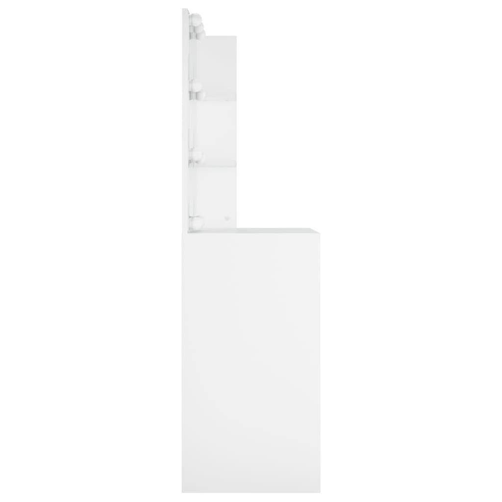 Kosmetinis staliukas su LED apšvietimu, baltas, 60x40x140cm