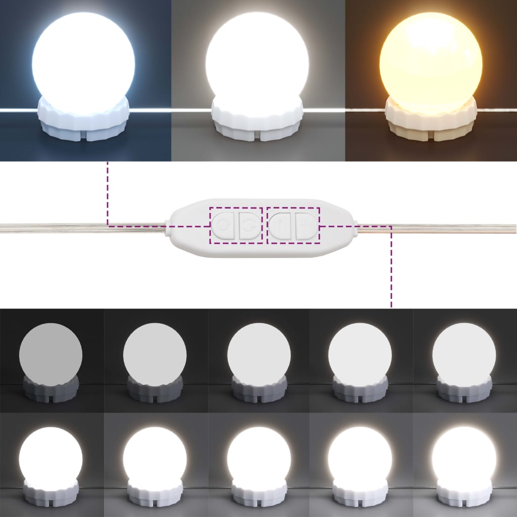 Veidrodinė spintelė su LED, balta, 91x15x76,5cm, blizgi