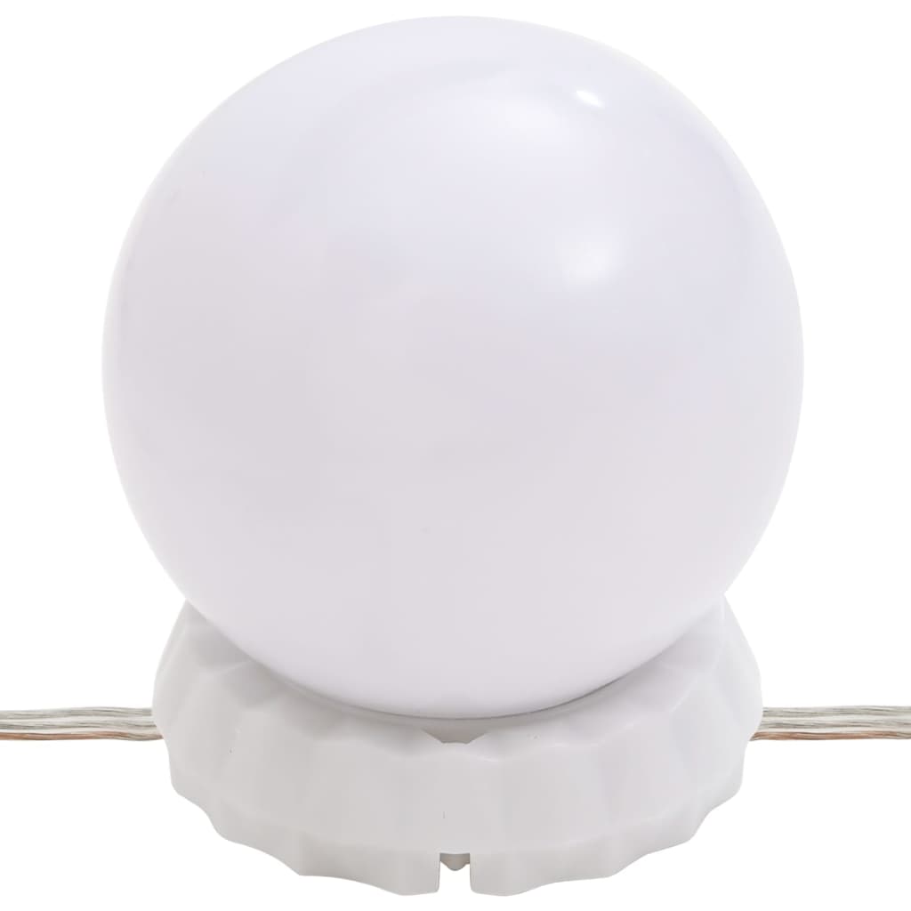 Veidrodinė spintelė su LED, balta, 90x31,5x62cm, blizgi