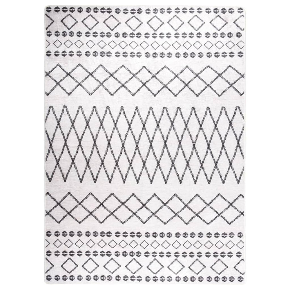 Kilimas, juodos ir baltos spalvos, 120x180cm, neslystantis