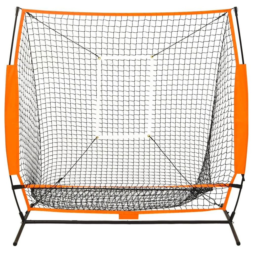 Beisbolo treniruočių tinklas, juodos spalvos, 174x76x158,5cm