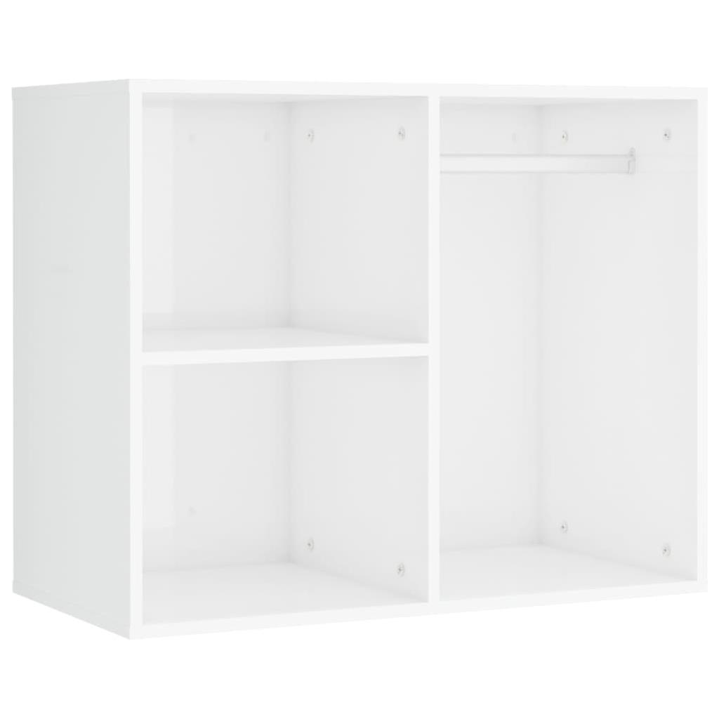 Kosmetinis staliukas su LED ir 2 spintelėmis, baltas, mediena