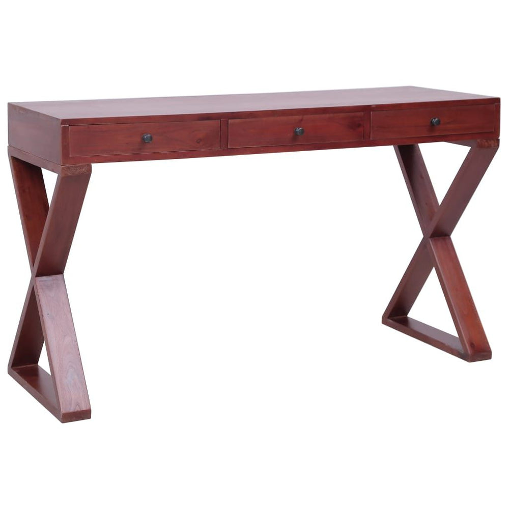 Kompiuterio stalas, rudas, 115x47x77cm, raudonmedžio masyvas