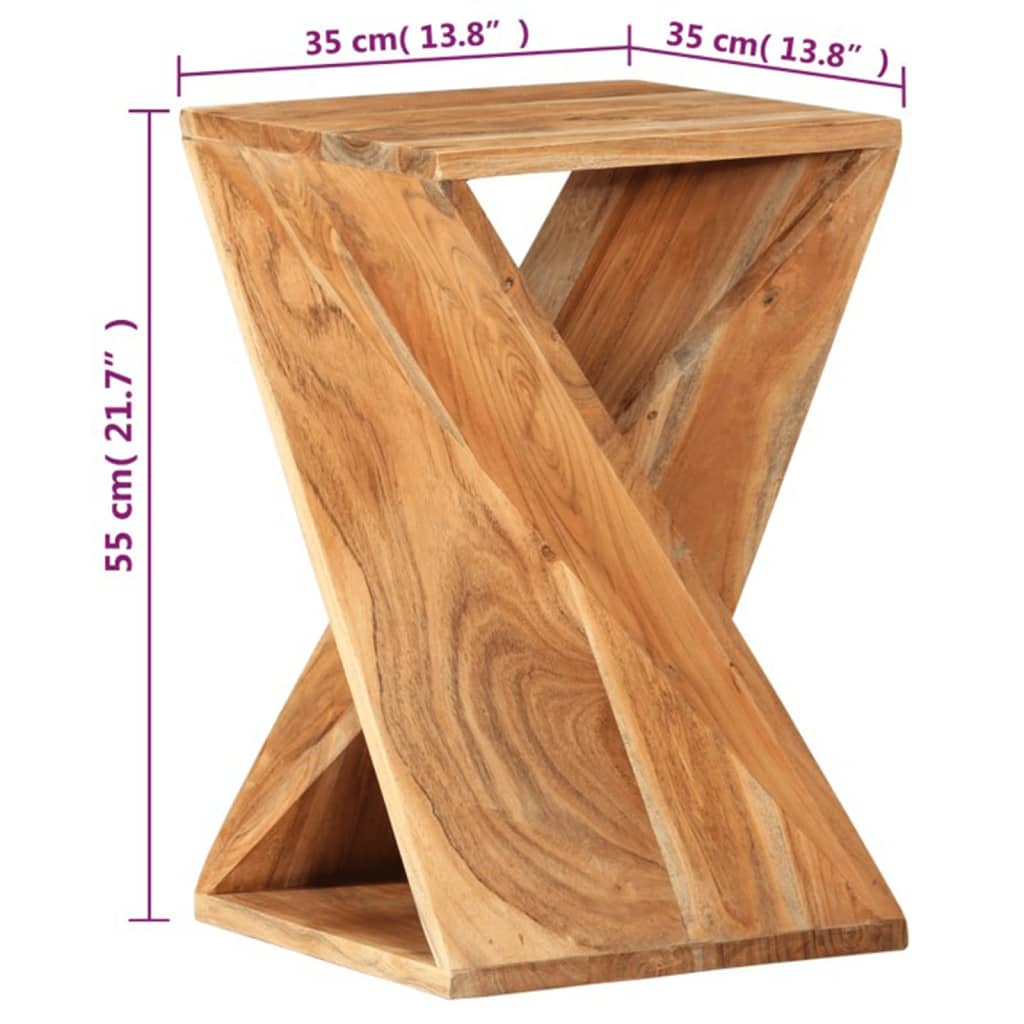 Šoninis staliukas, 35x35x55cm, akacijos medienos masyvas