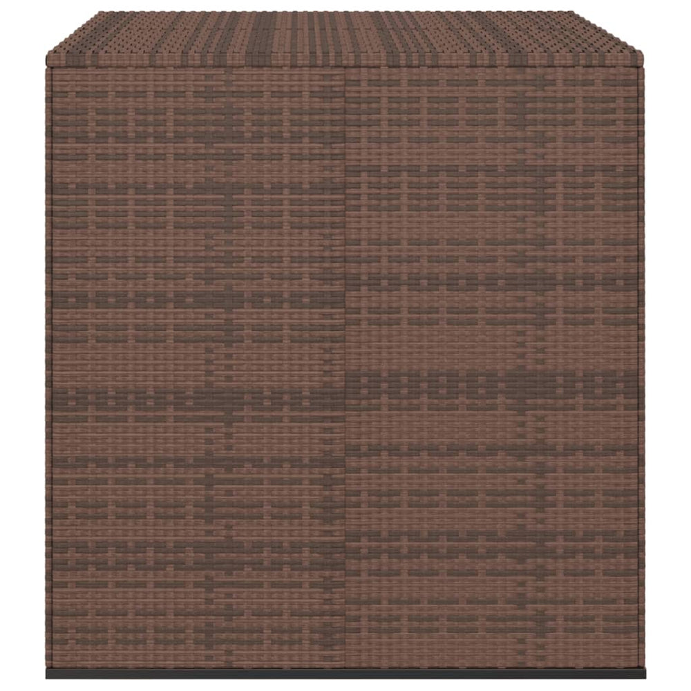 Sodo dėžė pagalvėlėms, ruda, 100x97,5x104cm, PE ratanas