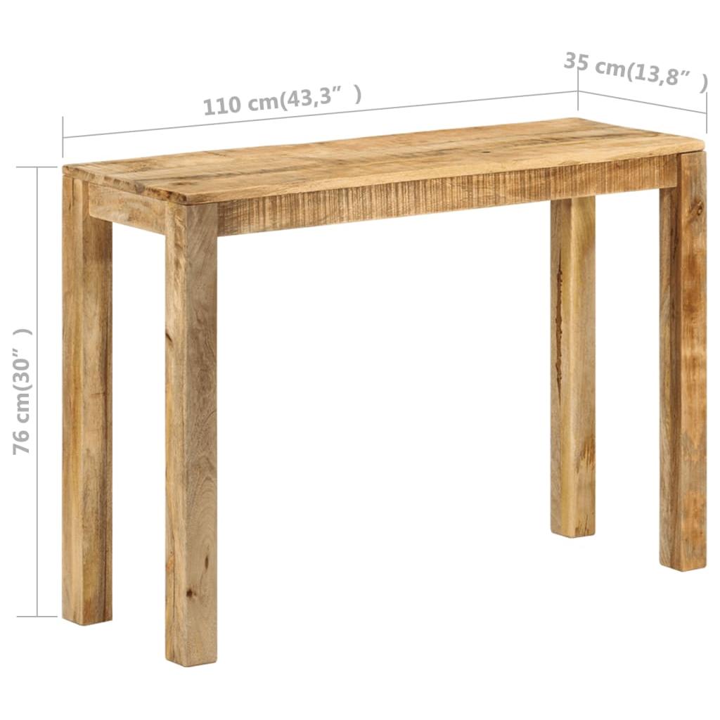 Konsolinis staliukas, 110x35x76cm, neapdorota mango mediena