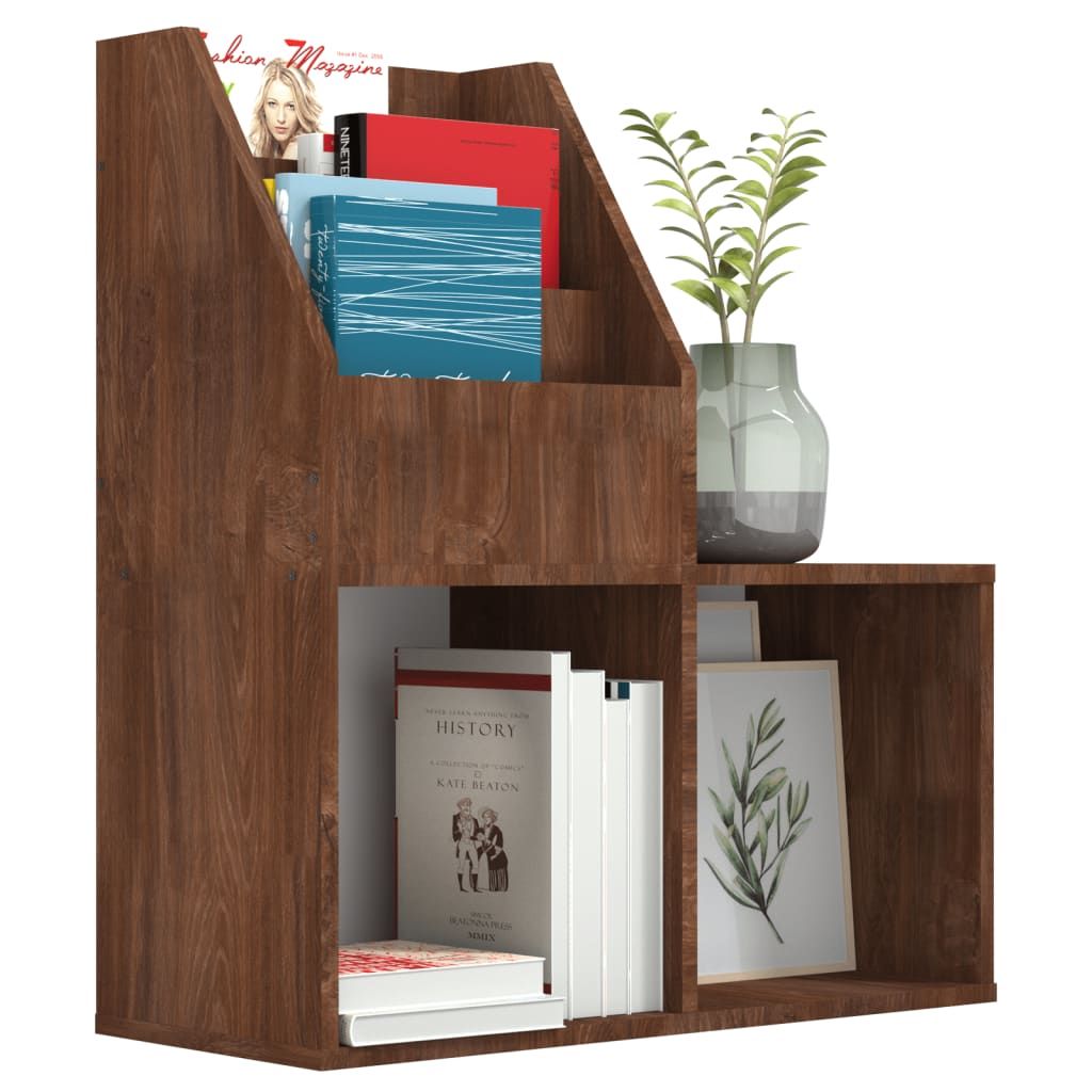 Vaikiška lentyna žurnalams, ruda ąžuolo, 71x30x78,5cm, mediena