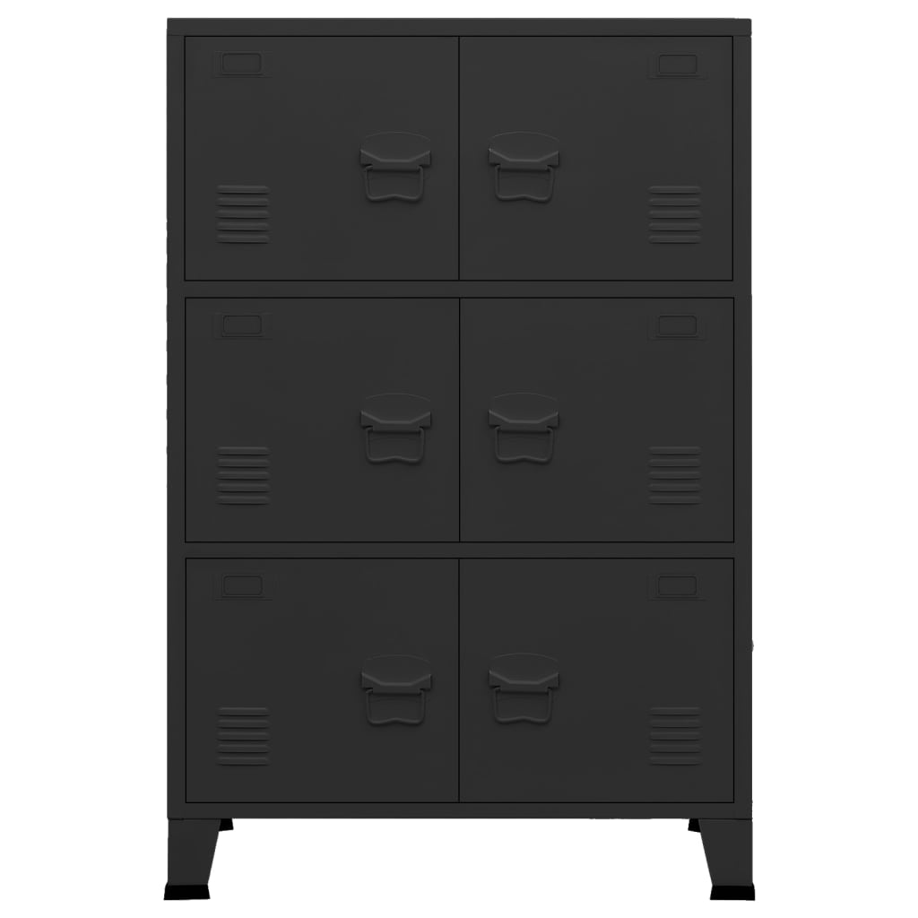 Spintelė dokumentams, juoda, 75x40x115cm, metalas