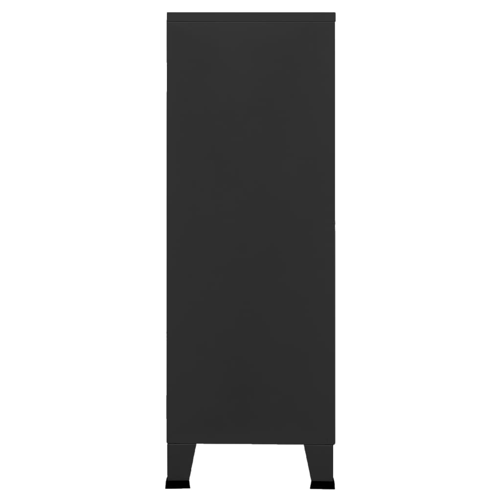 Spintelė dokumentams, juoda, 75x40x115cm, metalas