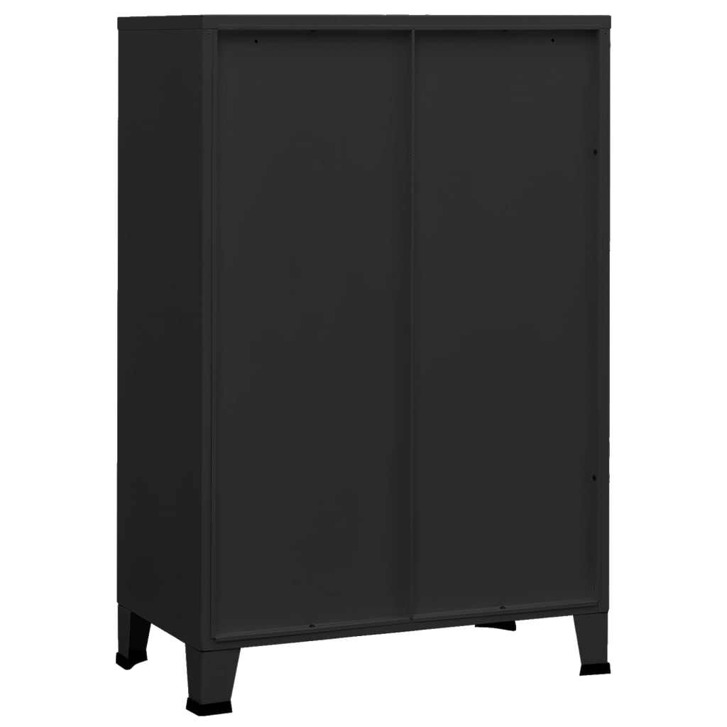 Spintelė dokumentams, juoda, 75x40x115cm, metalas