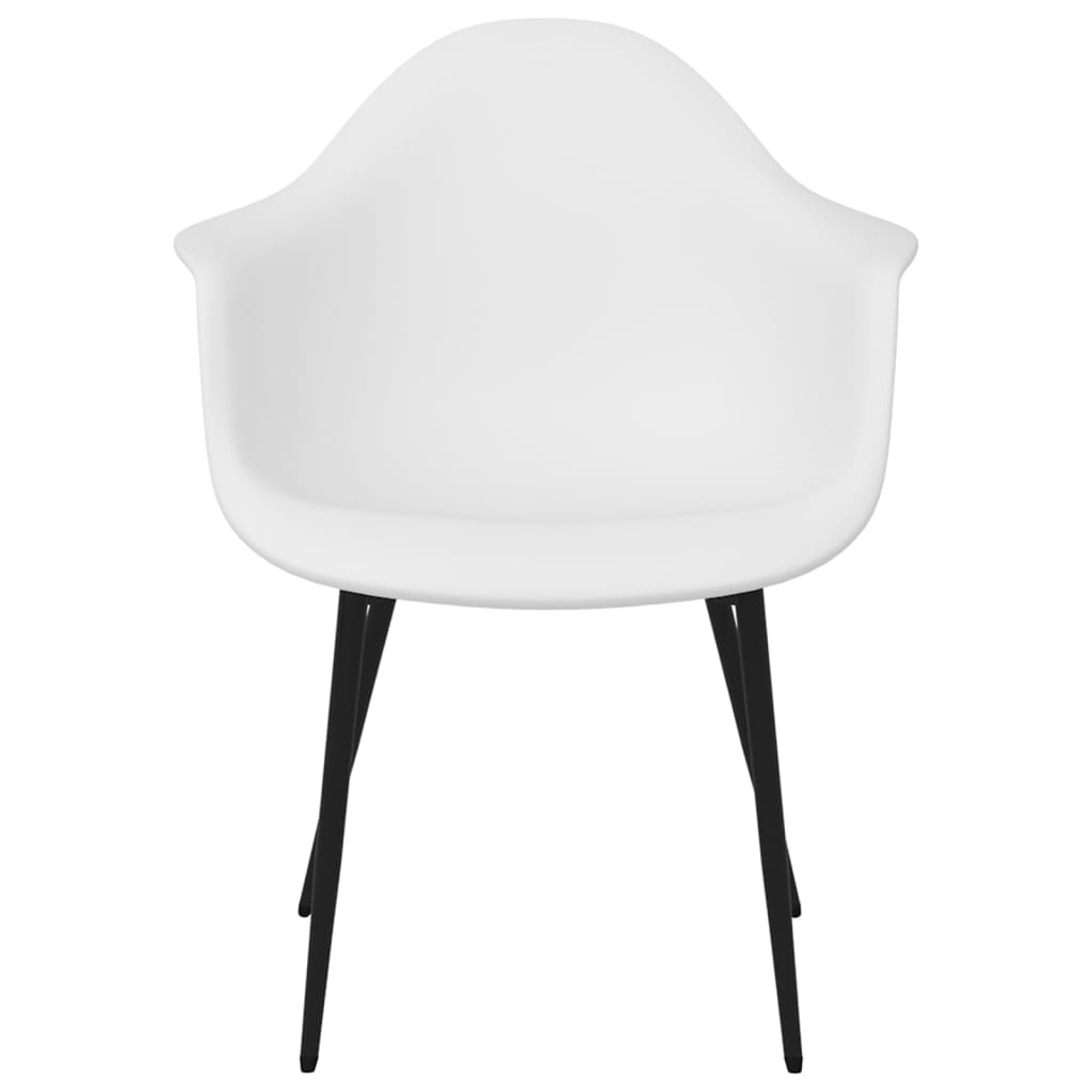 Valgomojo kėdės, 6vnt., baltos spalvos, PP
