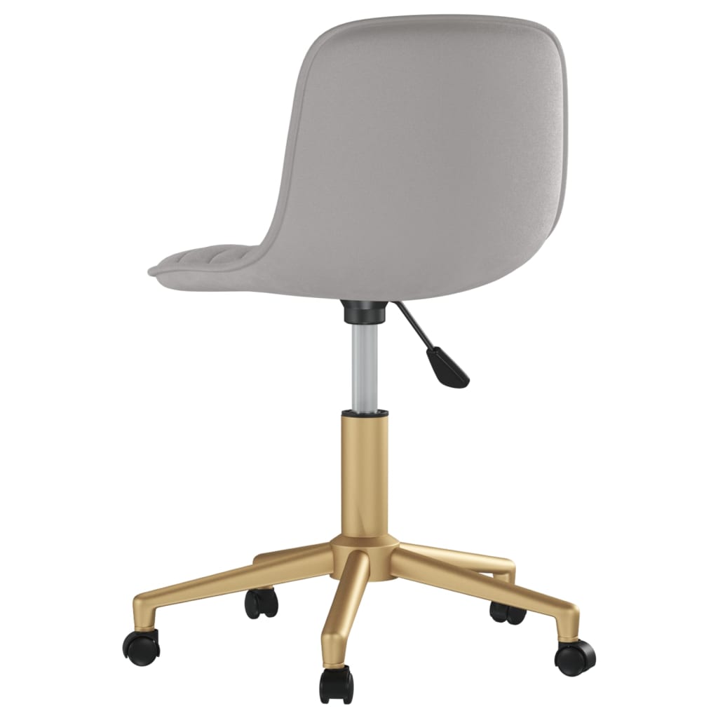 Pasukama biuro kėdė, šviesiai pilkos spalvos, aksomas (334128)