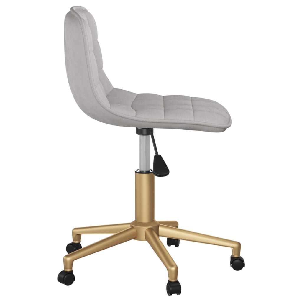Pasukama biuro kėdė, šviesiai pilkos spalvos, aksomas (334128)