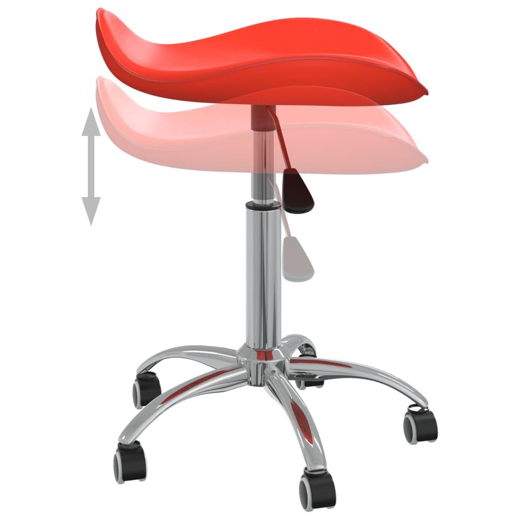 Biuro kėdė, raudonos spalvos, dirbtinė oda (323685)