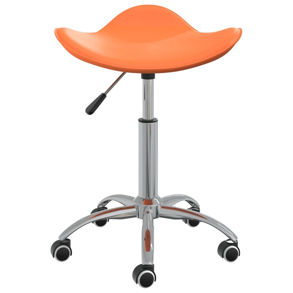 Biuro kėdė, oranžinės spalvos, dirbtinė oda (323690)