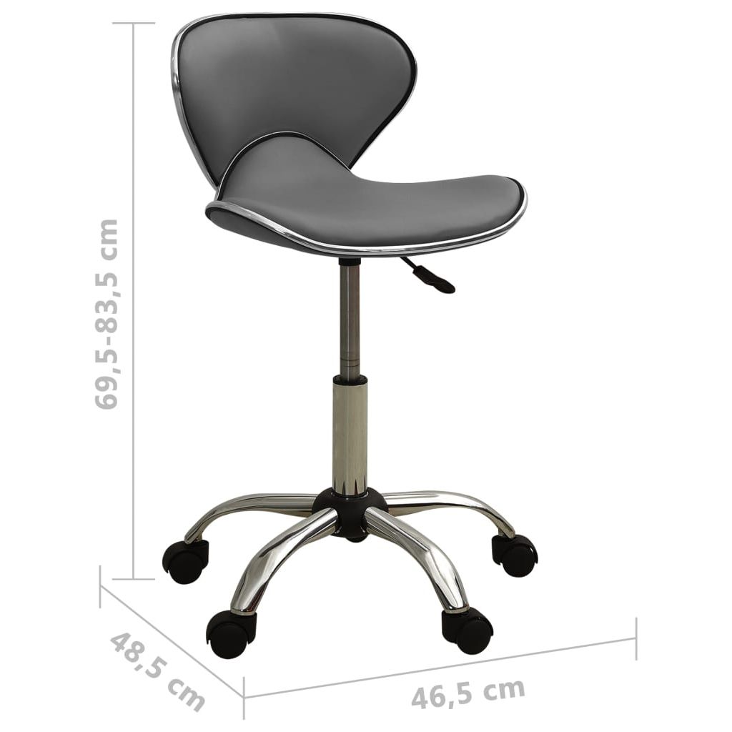 Biuro kėdė, pilkos spalvos, dirbtinė oda (323678)