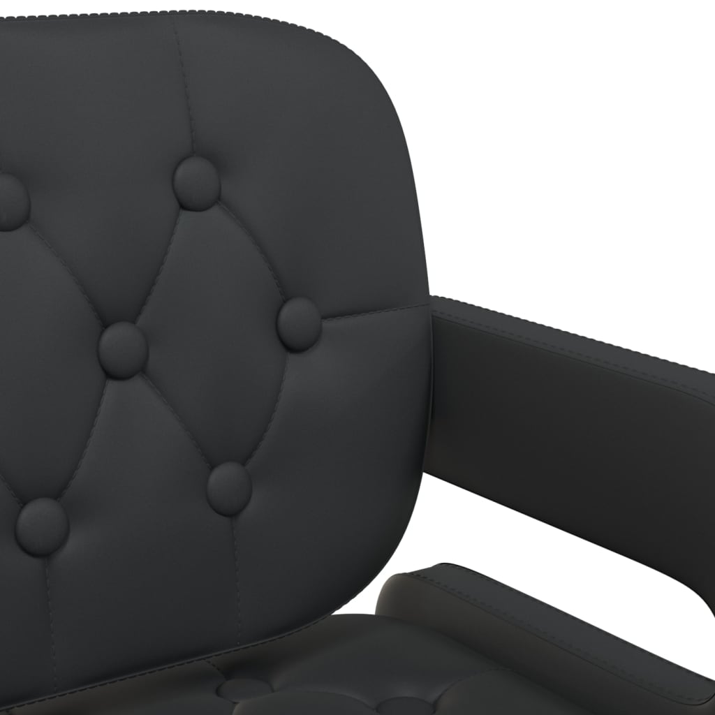 Pasukamos valgomojo kėdės, 4vnt., juodos, dirbtinė oda