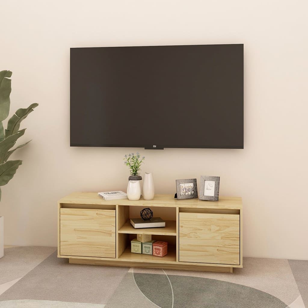 Televizoriaus spintelė, 110x30x40cm, pušies medienos masyvas
