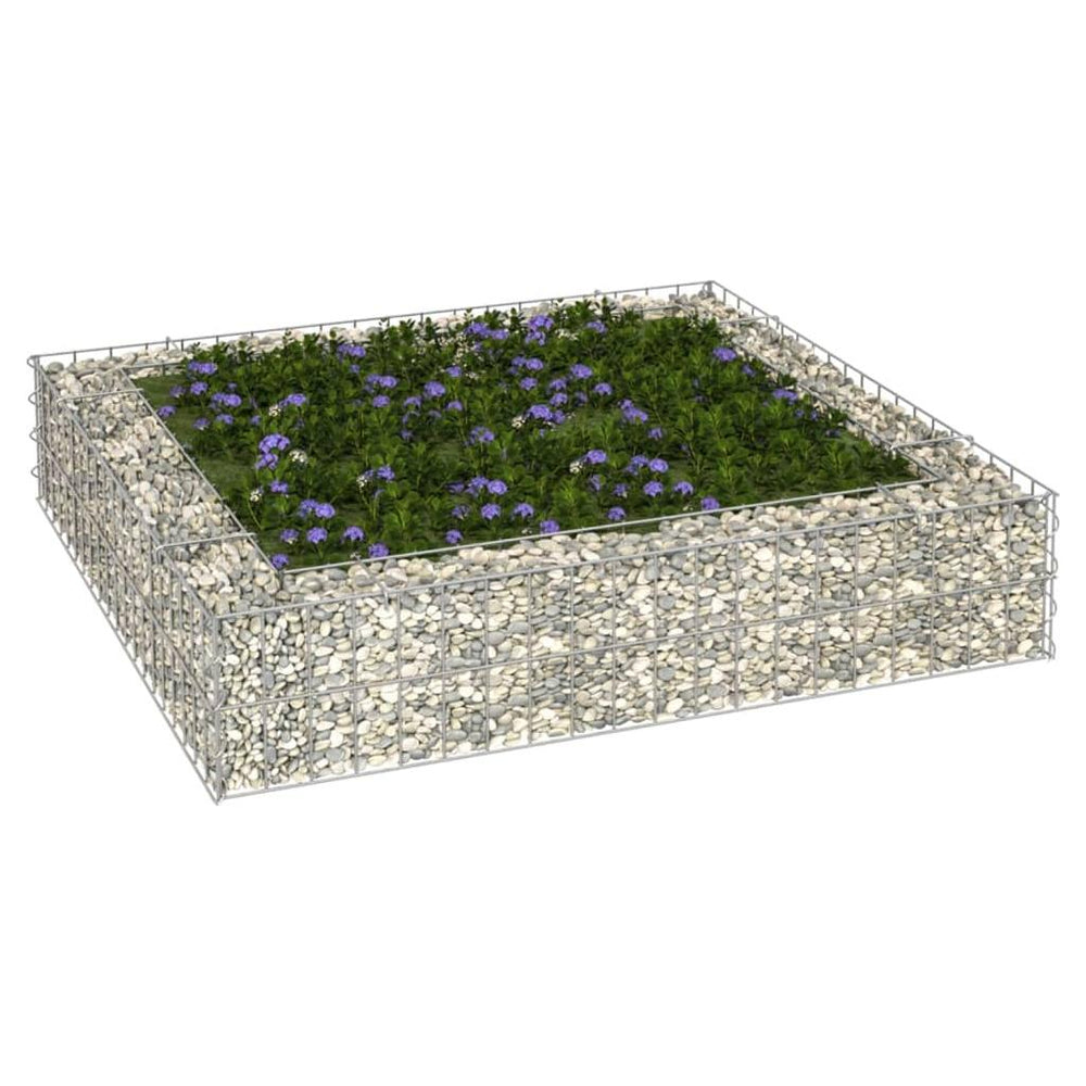 Aukštas gabiono lovelis, 100x100x20cm, galvanizuotas plienas
