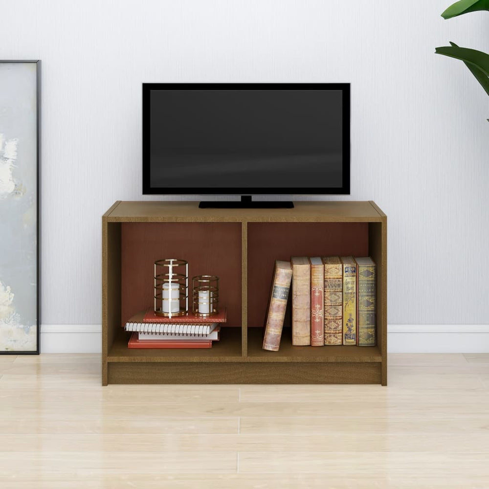 Televizoriaus spintelė, medaus ruda, 70x33x42cm, pušis