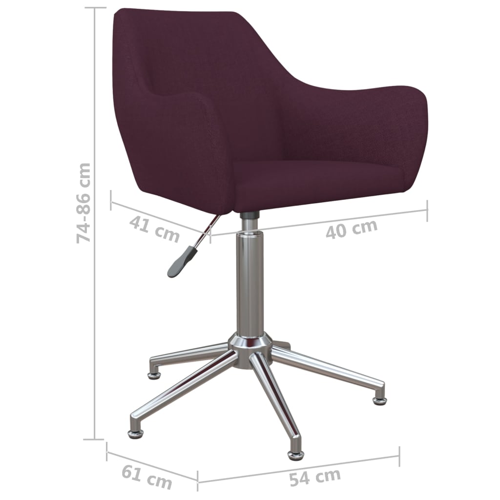 Pasukama biuro kėdė, violetinės spalvos, audinys (330960)