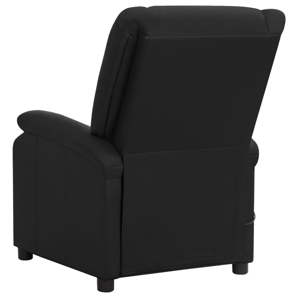 Pakeliamas atlošiamas krėslas, juodos spalvos, tikra oda