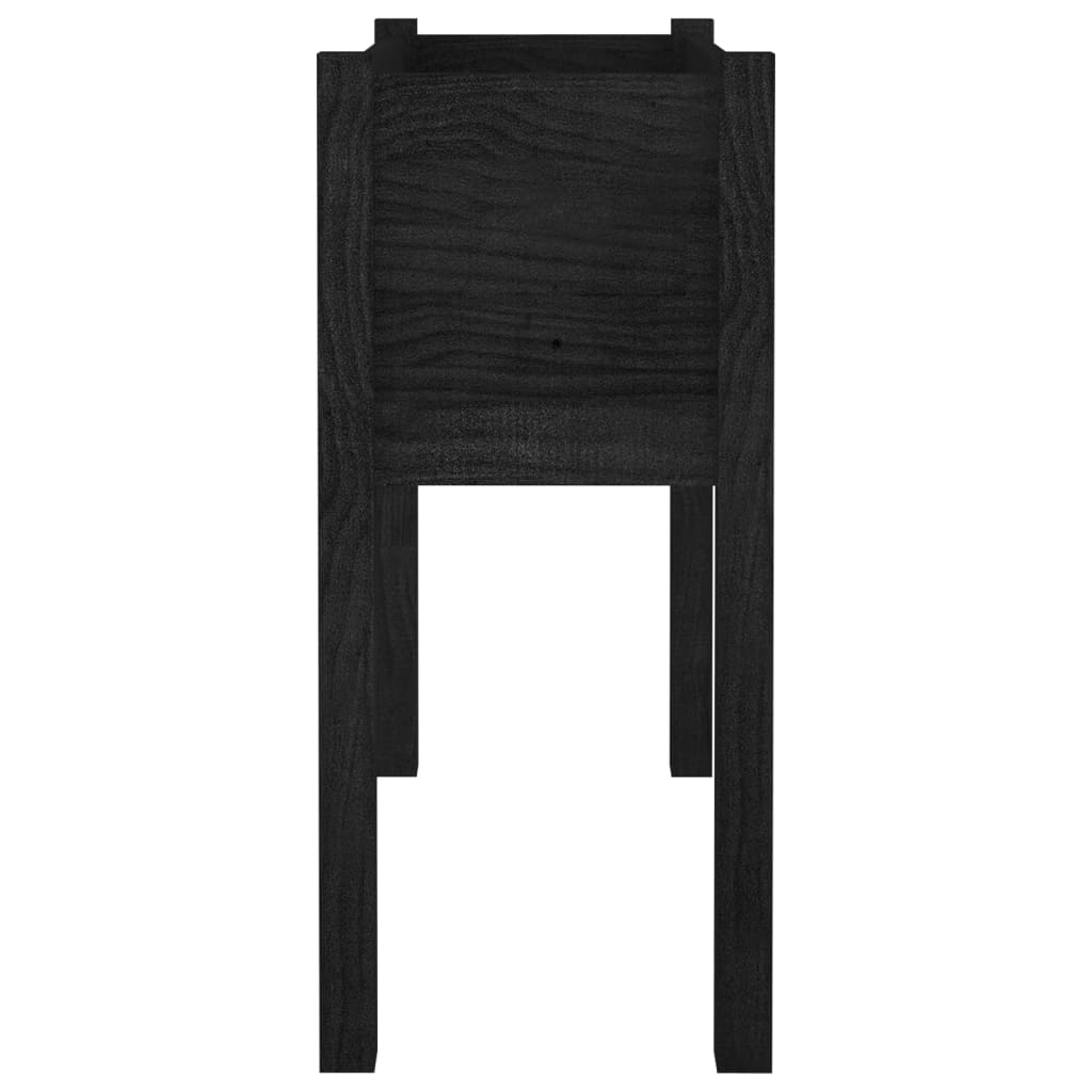 Sodo loveliai, 2vnt., juodi, 70x31x70cm, pušies masyvas