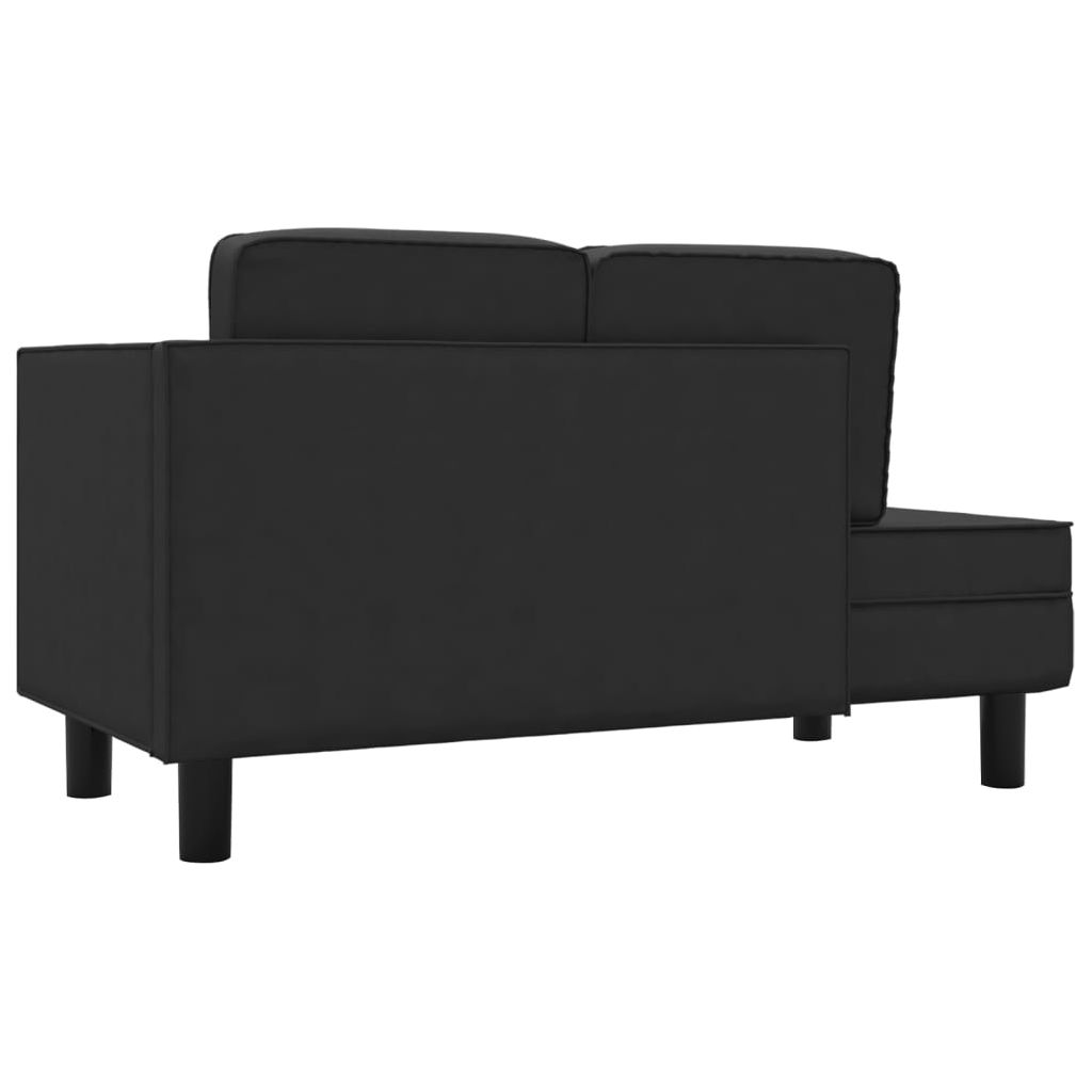 Dvivietė sofa, juodos spalvos, dirbtinė oda