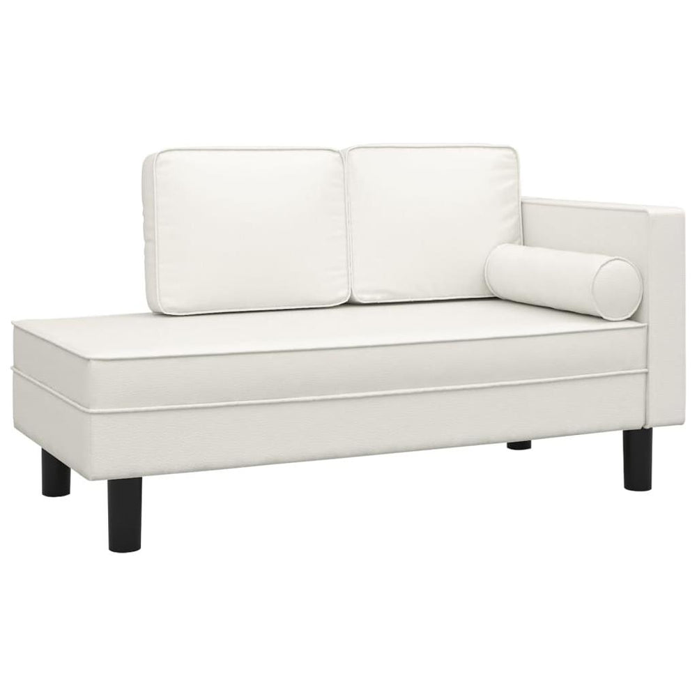 Dvivietė sofa–lova, kreminės spalvos, dirbtinė oda