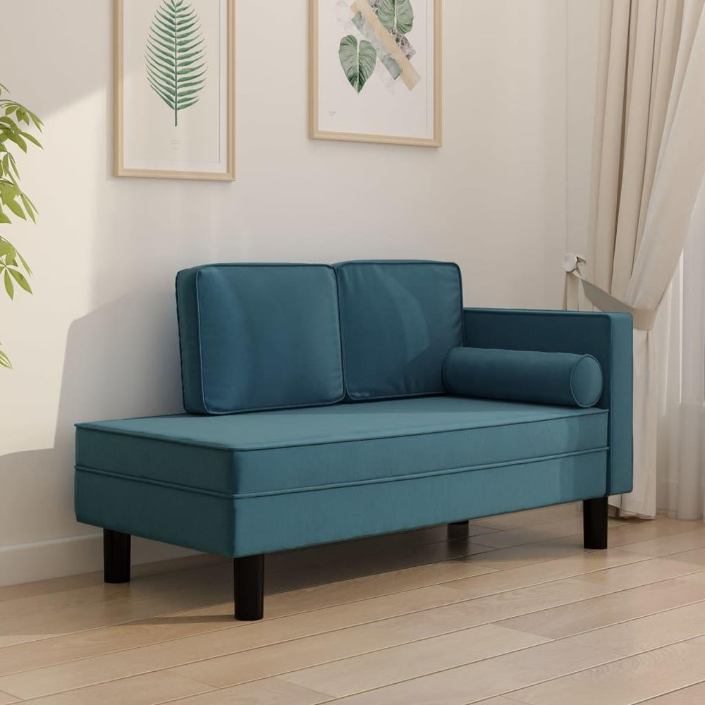 Dvivietė sofa-lova, mėlynos spalvos, aksomas