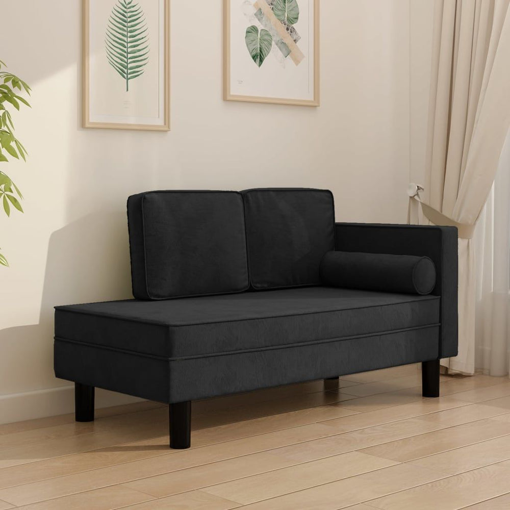 Dvivietė sofa-lova, juodos spalvos, aksomas