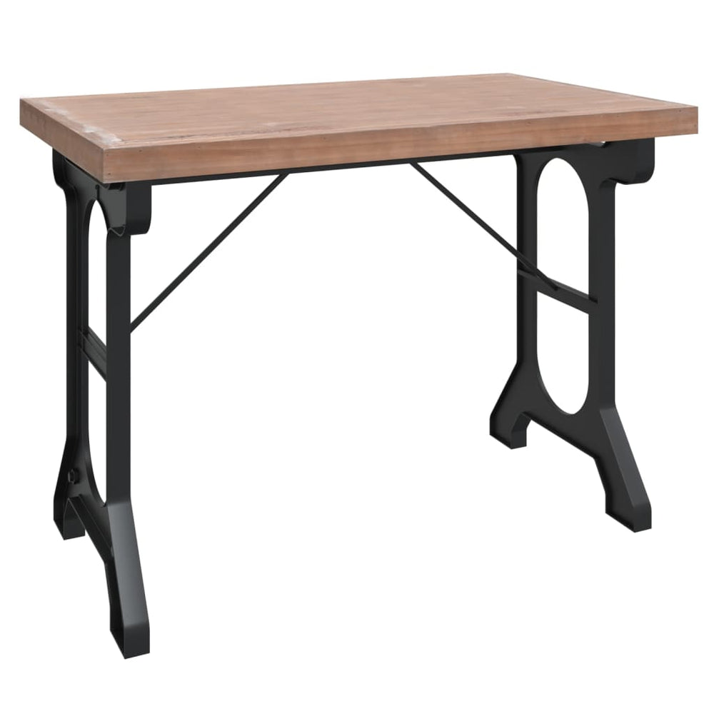 Valgomojo stalas, 110x65x82cm, eglės masyvas ir geležis