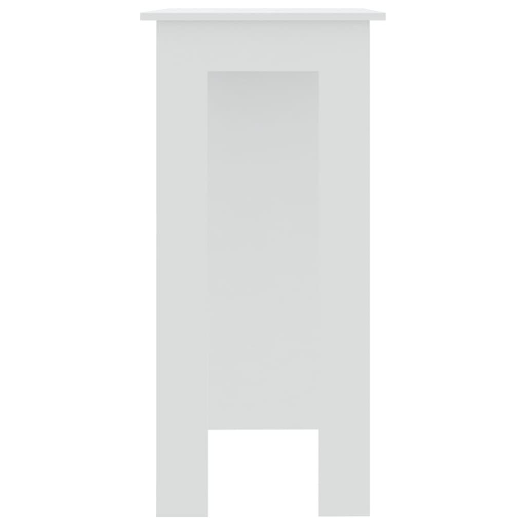 Baro stalas su lentyna, baltos spalvos, 102x50x103,5cm, MDP