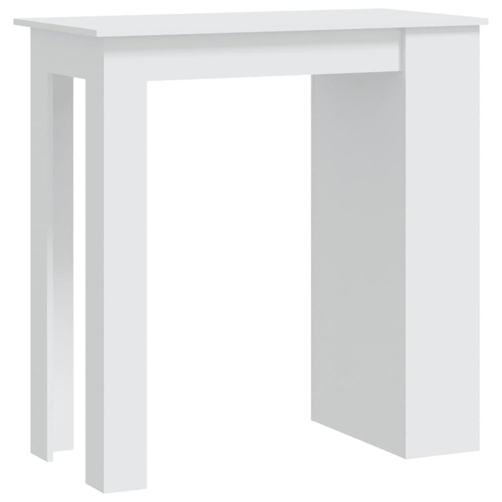 Baro stalas su lentyna, baltos spalvos, 102x50x103,5cm, MDP