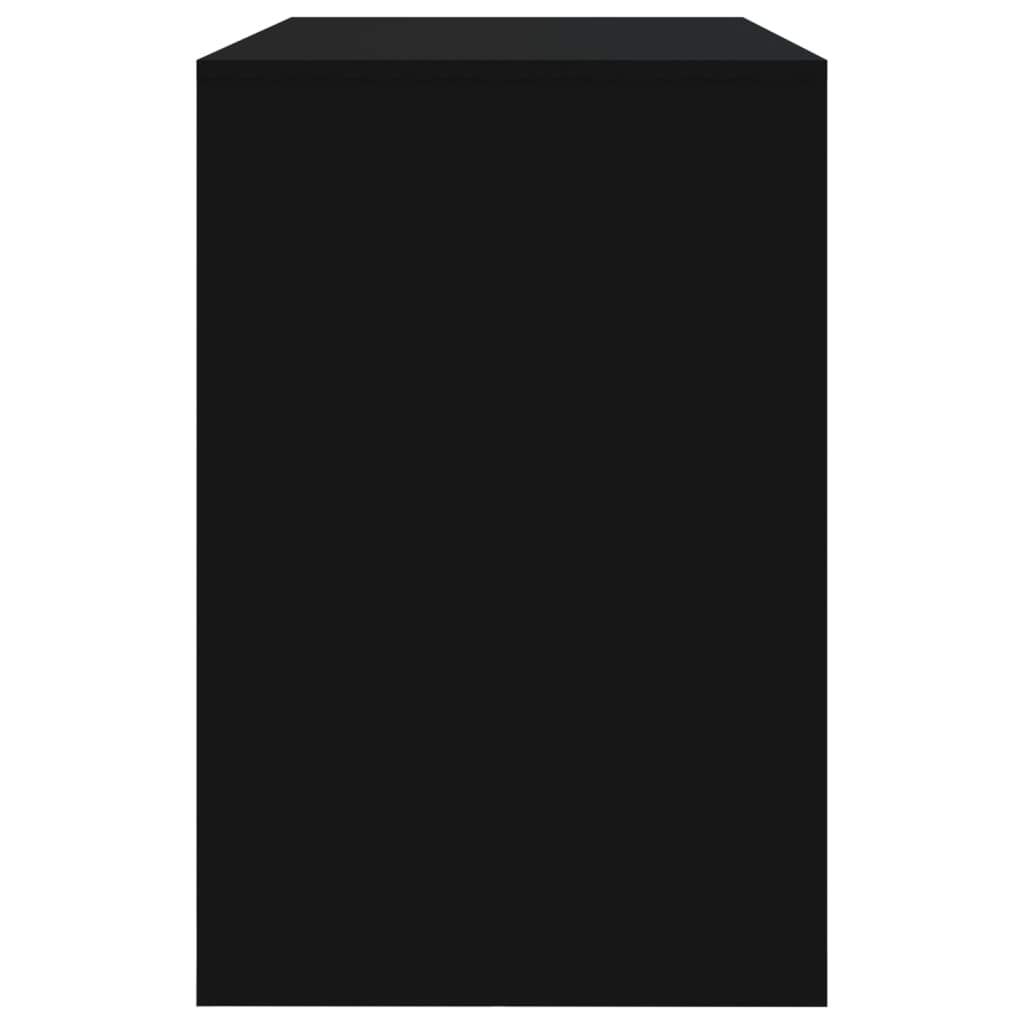 Valgomojo baldų komplektas, 3 dalių, juodos spalvos, MDP