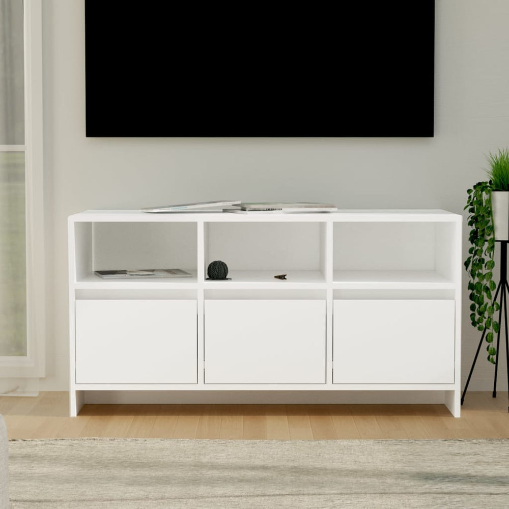Televizoriaus spintelė, baltos spalvos, 102x37,5x52,5cm, MDP