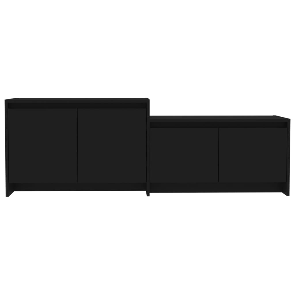 Televizoriaus spintelė, juodos spalvos, 146,5x35x50cm, MDP