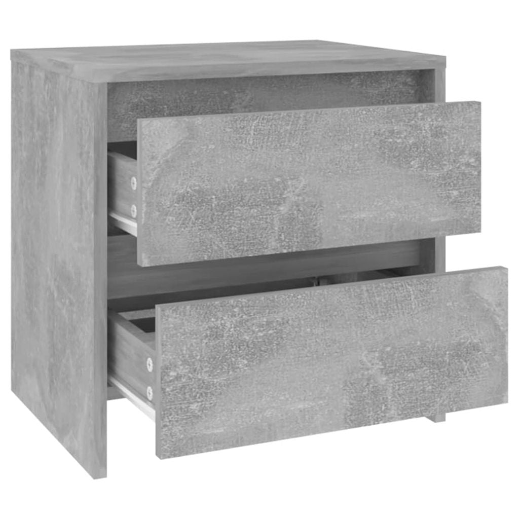 Naktinė spintelė, betono pilkos spalvos, 45x34,5x44,5cm, MDP