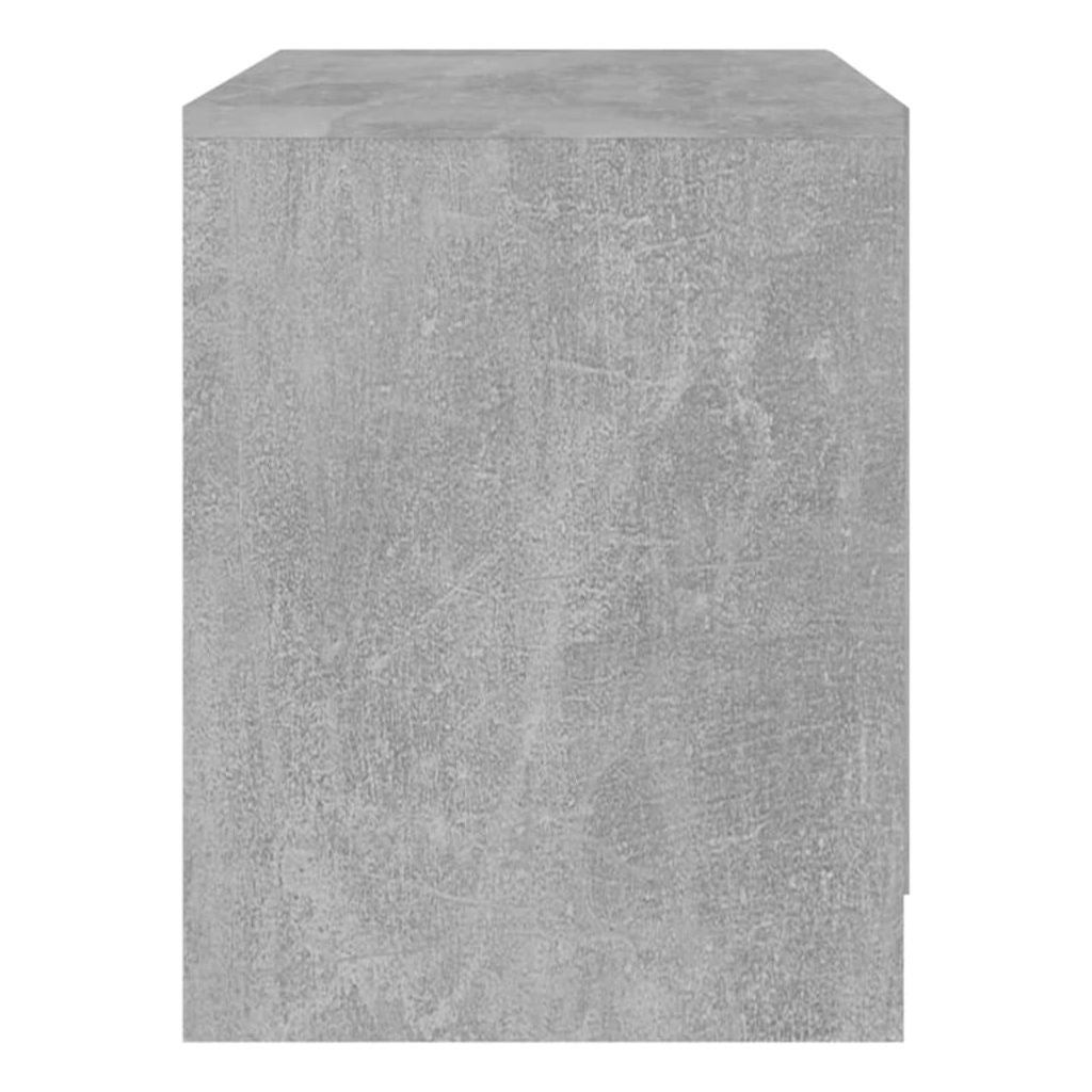 Naktinės spintelės, 2vnt., betono pilkos, 45x34,5x44,5cm, MDP