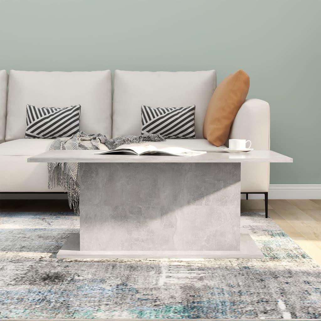 Kavos staliukas, betono pilkos spalvos, 102x55,5x40cm, MDP