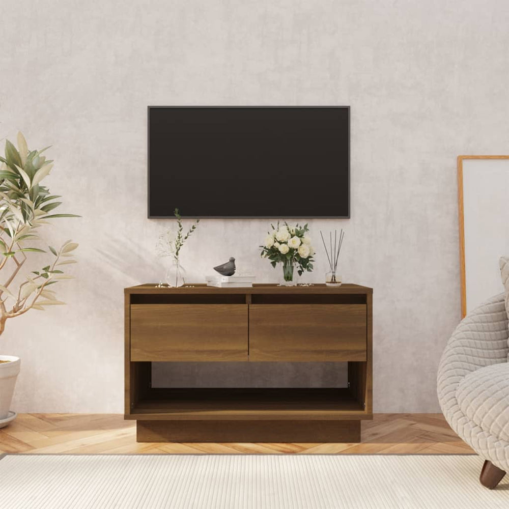 Televizoriaus spintelė, rudos ąžuolo spalvos, 70x41x44cm, MDP