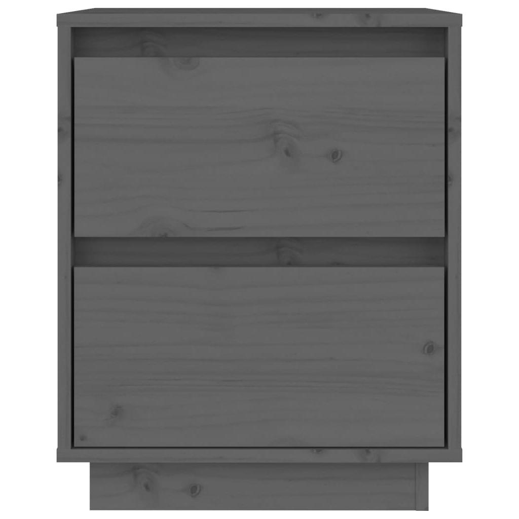 Naktinė spintelė, pilka, 40x35x50cm, pušies medienos masyvas