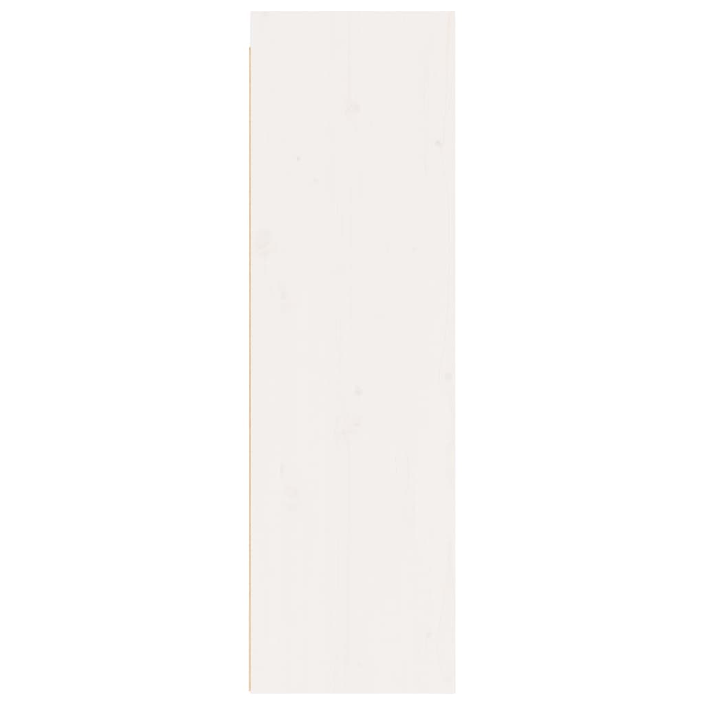 Sieninės spintelės, 2vnt., baltos, 30x30x100cm, pušies masyvas