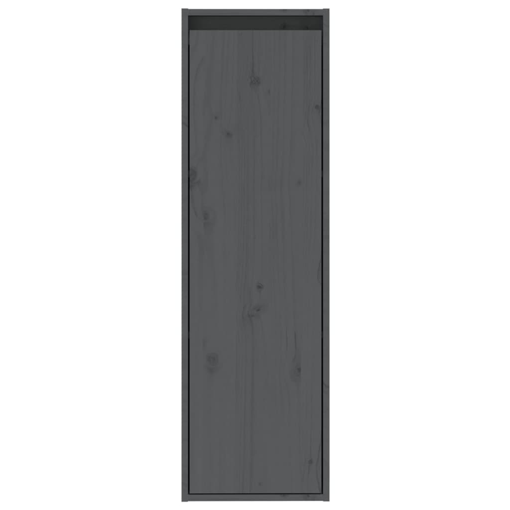 Sieninės spintelės, 2vnt., juodos, 30x30x100cm, pušies masyvas