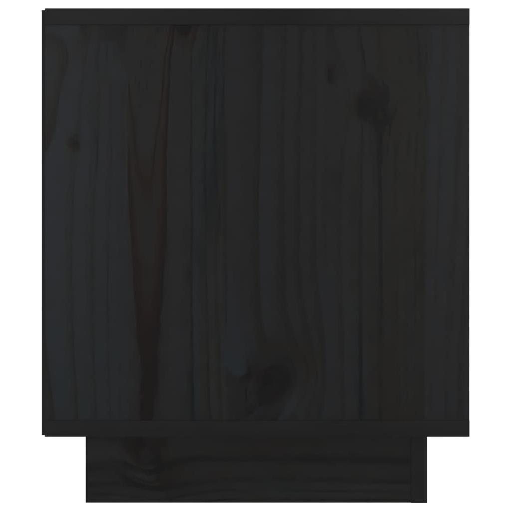 Naktinės spintelės, 2vnt., juodos, 40x34x40cm, pušies masyvas