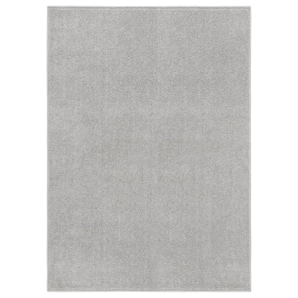 Kilimėlis, šviesiai pilkos spalvos, 120x170cm, trumpi šereliai