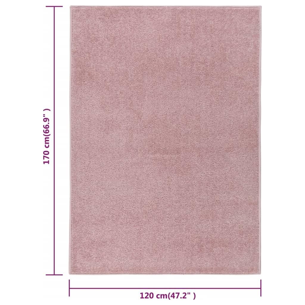 Kilimėlis, rožinės spalvos, 120x170cm, trumpi šereliai