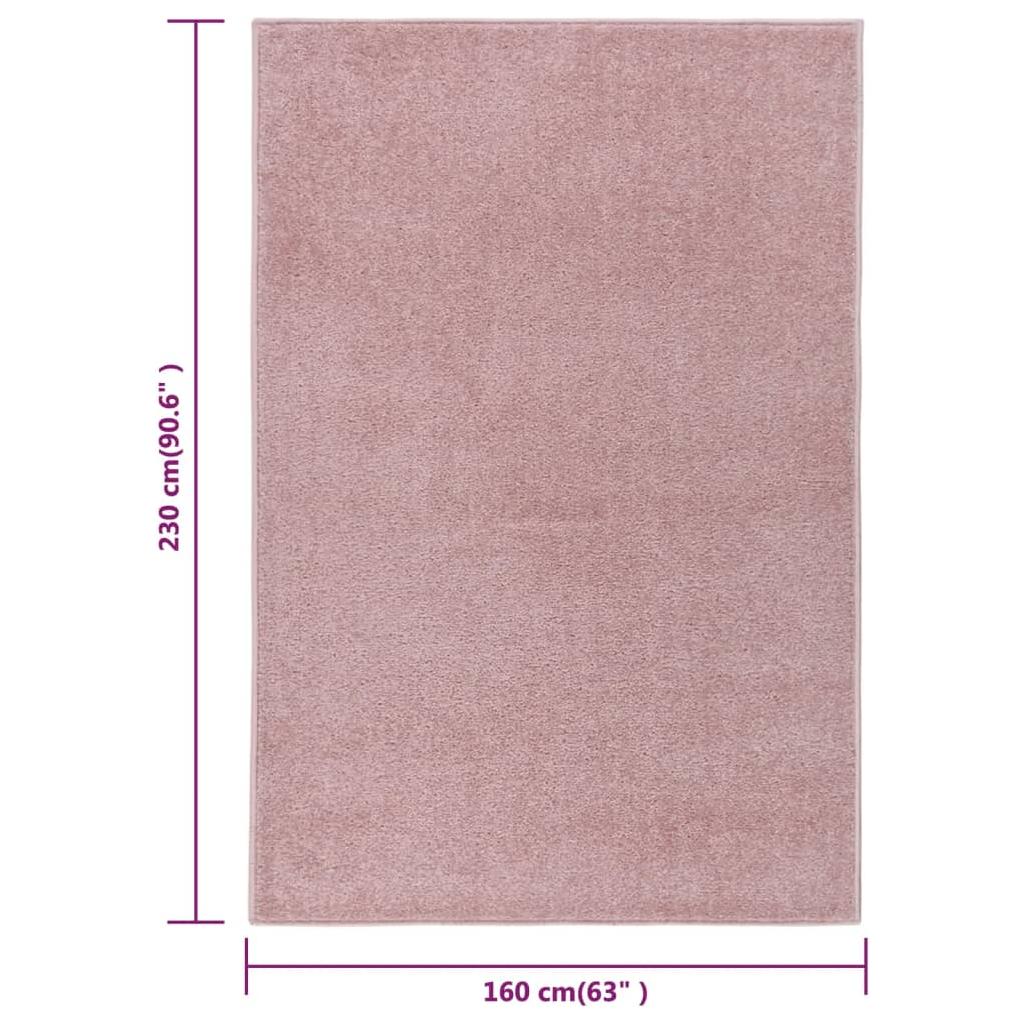 Kilimėlis, rožinės spalvos, 160x230cm, trumpi šereliai